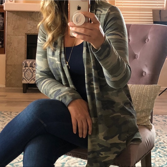 Last one! XL Camouflage Open front cardigan - Picture 2 of 7